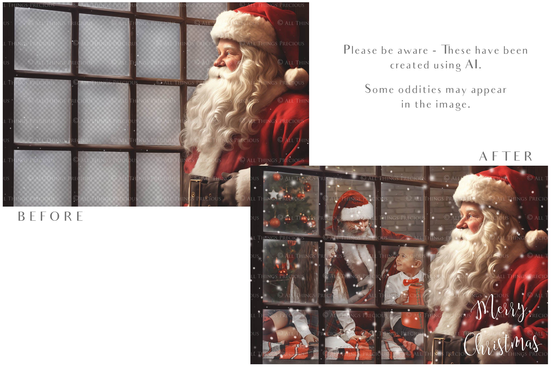 Digital Santa Window Background, with snow flurries and a PSD Template included in the set. The Window has a glass effect and is transparent, perfect for you to add your own images and retain the effect. Use for Digital Cards, Printed Art, Scrapbooking or for photography. Find more at www.atptextures.com