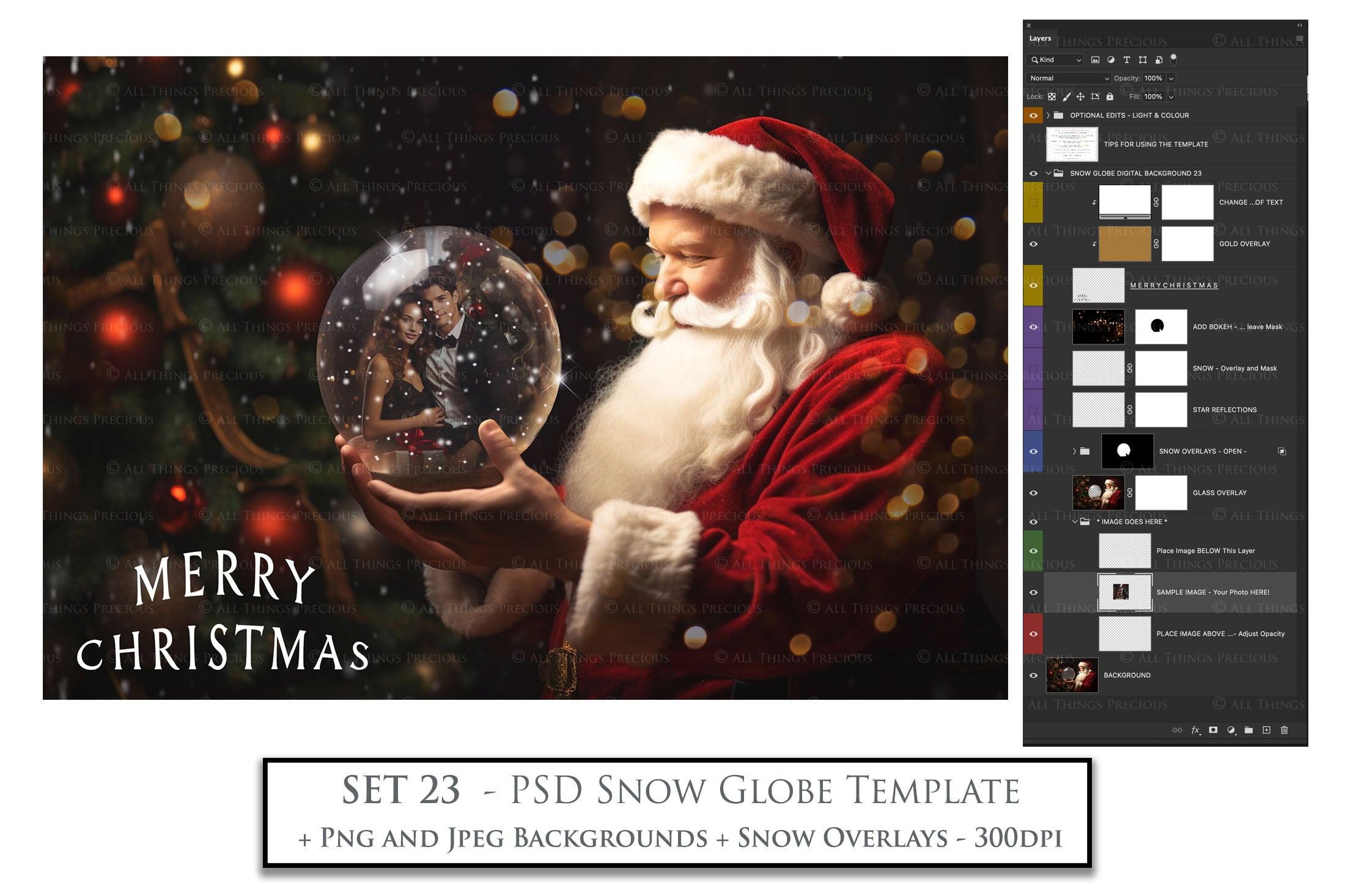 Digital Snow Globe Background. Png snow and glow overlays with PSD Template. The globe is transparent, perfect for adding your own images and retain the glass effect. Nutcracker Mouse Christmas. The file is 6000 x 4000, 300dpi. Png Included. Use for Xmas edits, Photography, Card Crafts, Scrapbooking. ATP Textures