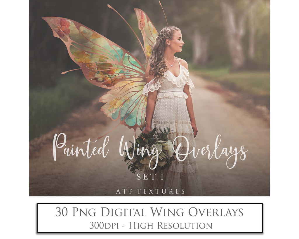 Fairy Wings Overlays For Photography, Photoshop, Digital art and Creatives. Transparent, high resolution wings for photographers. These are gorgeous PNG overlays for fantasy digital art and Child portraiture. colour, White fairy wings. Photo Overlays. Digital download. Graphic effects. ATP Textures