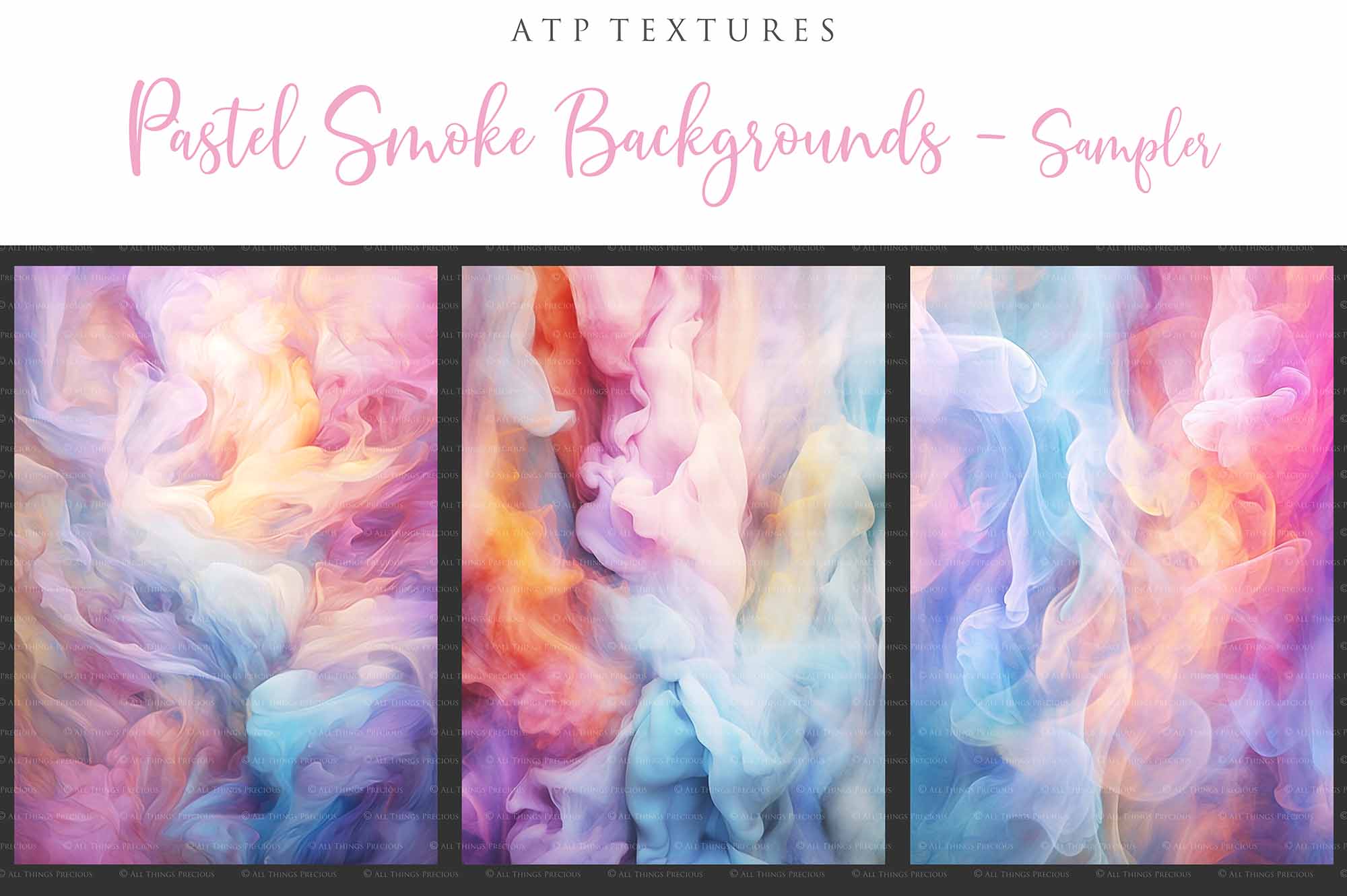 AI Digital - 24 PASTEL SMOKE BACKGROUNDS - Set 1