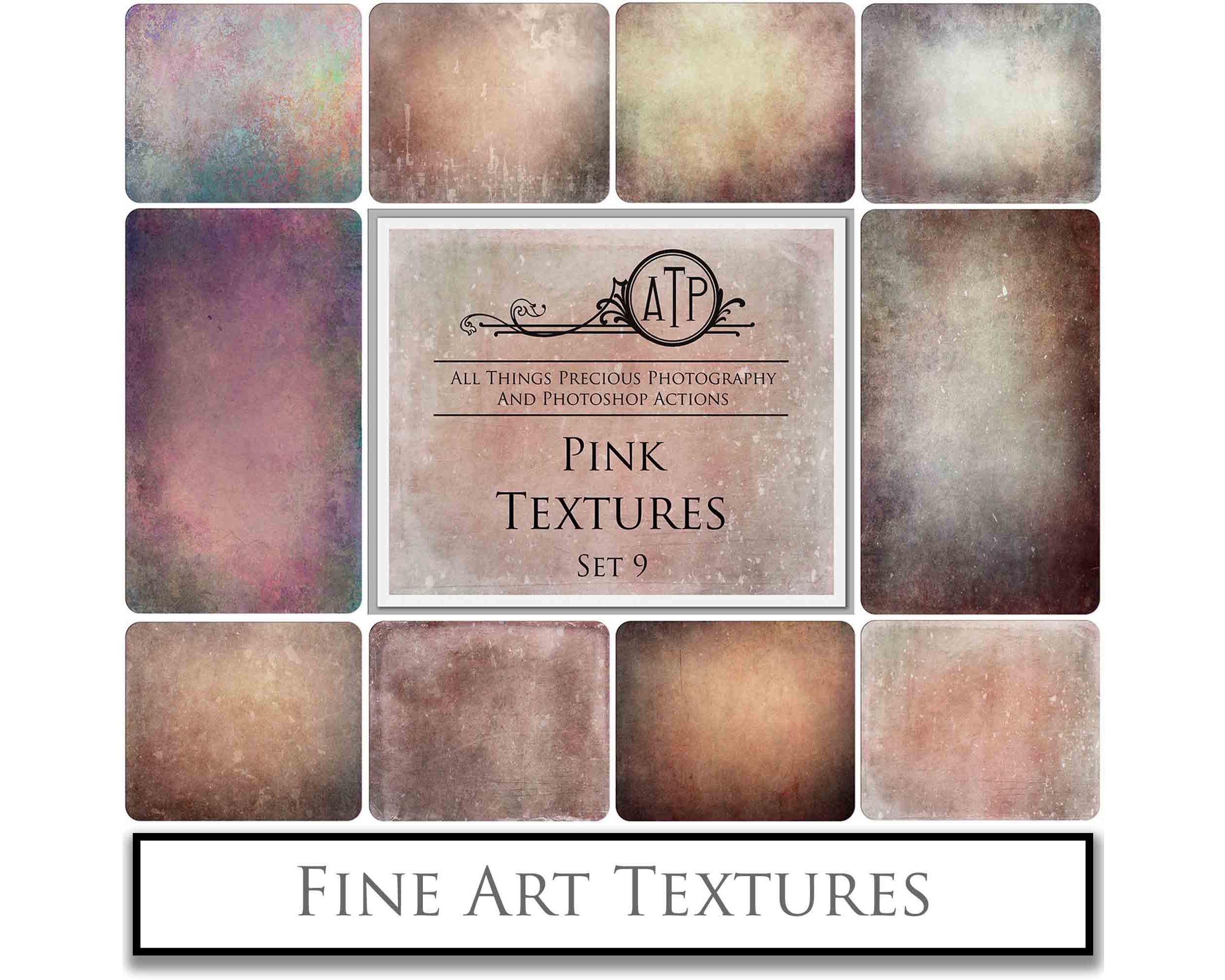 Pretty Pink textures. Fine art texture for photographers, digital editing. Photo Overlays. Antique, Vintage, Grunge, Light, Aged Bundle. Textured printable Canvas, Colour, black and white, Bundle. High resolution, 300dpi Graphic Assets for photography, digital scrapbooking and design. By ATP Textures