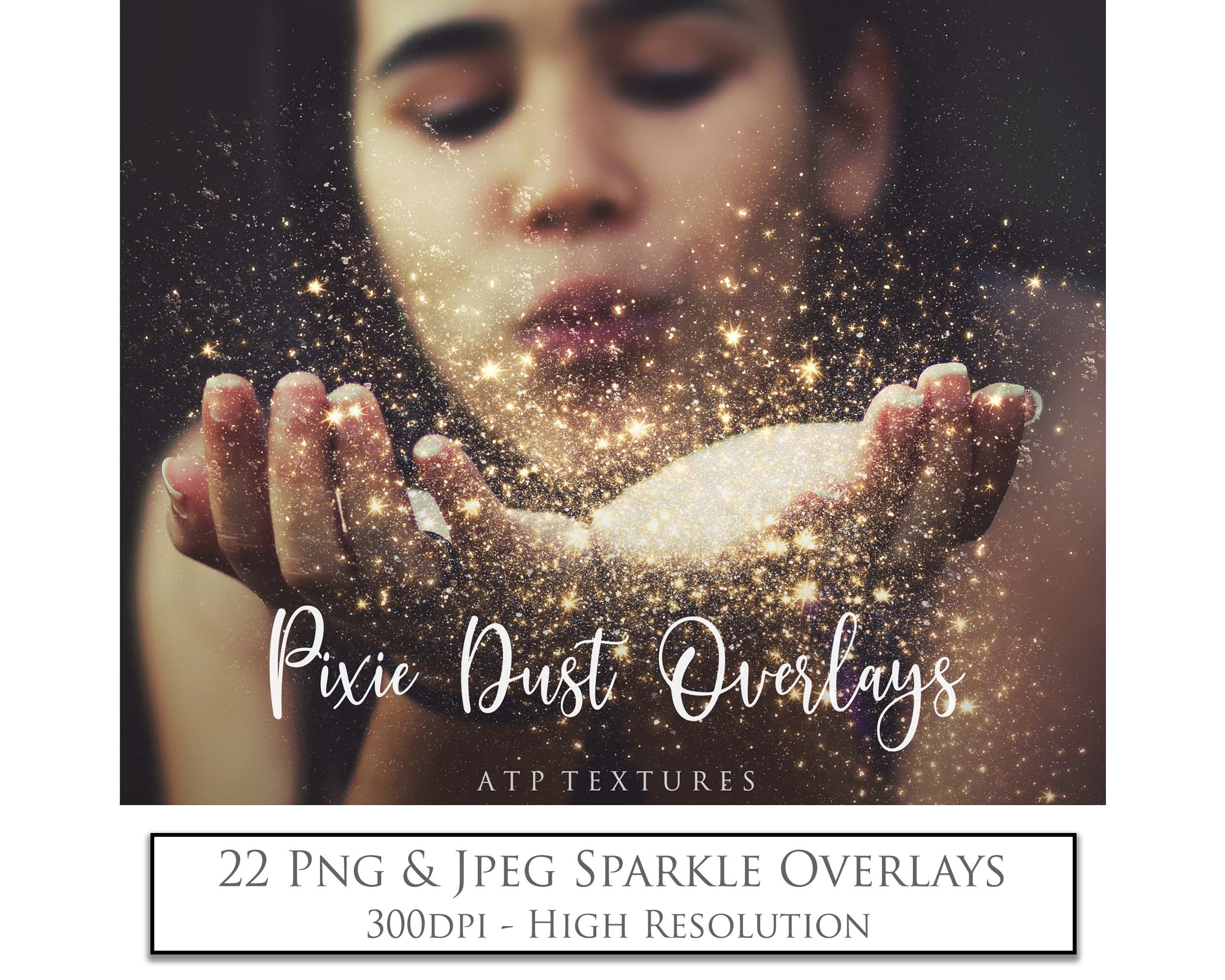 Pixie dust and glows add to photography. Fine Art Overlays for Photographers, Digital Art and Scrapbooking. Photoshop. Fine art realistic. Printable graphic assets. In high resolution, perfect for your next edit or project! Png colourful sparkles. Sublimation art. ATP Textures
