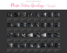 Load image into Gallery viewer, This set of Overlays &amp; Photoshop Brushes includes JPEG Plastic Textures all different and unique with photoshop brushes. All JPEG overlays are 300dpi in high resolution. THEY ARE SUITABLE FOR FINE ART PRINTING. Digital assets for graphic art and photography.
