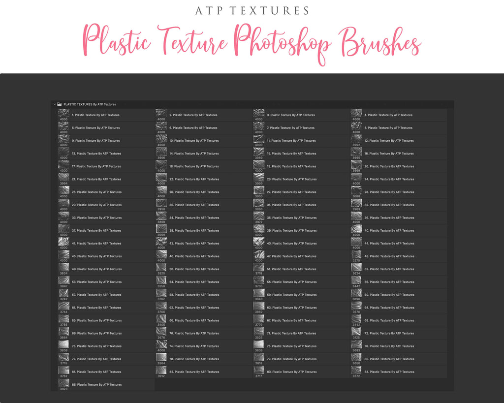 This set of Overlays & Photoshop Brushes includes JPEG Plastic Textures all different and unique with photoshop brushes. All JPEG overlays are 300dpi in high resolution. THEY ARE SUITABLE FOR FINE ART PRINTING. Digital assets for graphic art and photography.