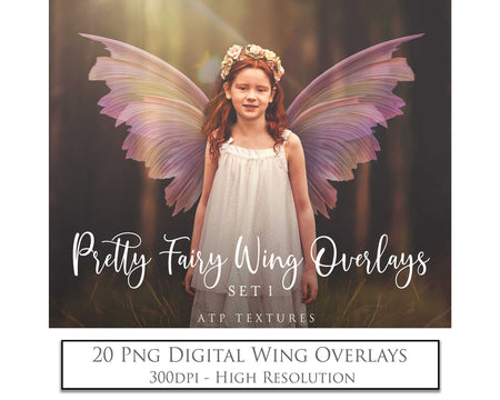 Png transparent Fairy Wing Overlays For Photographers, Photoshop, Digital art and Creatives. Transparent, high resolution, faery wings for photography! These are gorgeous PNG overlays for fantasy digital art and Child portraiture. These are white fairy wings. Graphic digital assets for design. Atp Textures