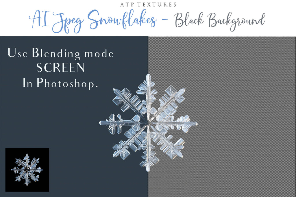 Real Snowflake Overlays & Brushes! A gorgeous addition to your beautiful photography, scrapbooking or digital art work! This set includes 60 Png Overlays 60 Jpeg Overlays 80 Photoshop brushes Instructions are included. All PNG overlays are 300dpi in high resolution. 