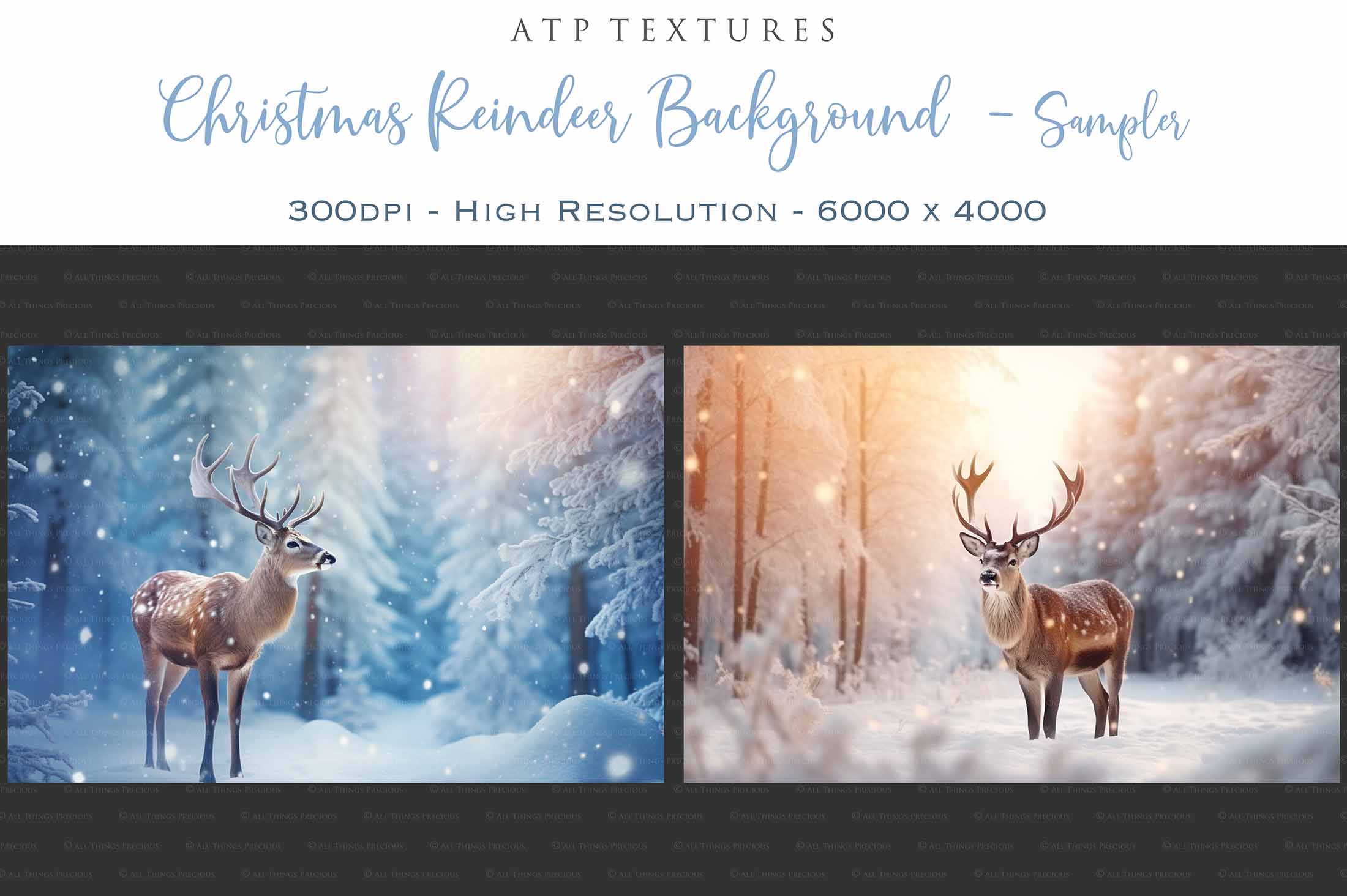 AI digital art for Scrapbooking, Photographers, Artists and Creatives.24 Jpeg Reindeer backgrounds.Each file is 300dpi. All are 4000x6000.They are in Jpeg format and high resolution.The files average between 7MB to 11MB each.You can print them as a backdrop, use as digital paper or a background for your photography.