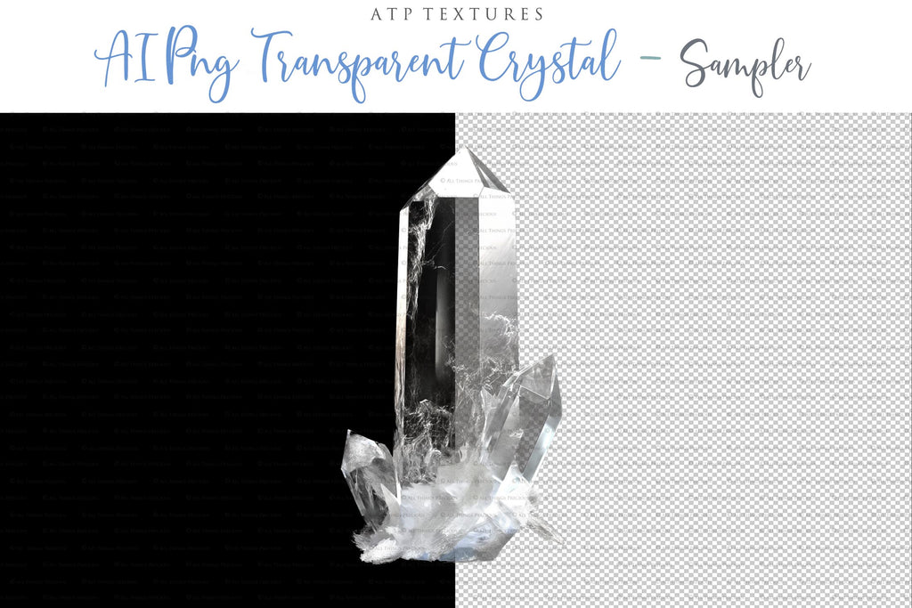 Quartz Rock Crystal overlays for clipart or Photography editing. Transparent clear see through digital files. High resolution graphic Assets for design. by ATP textures.