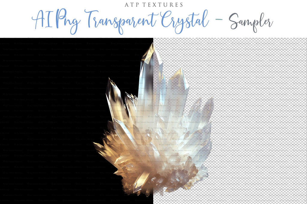 Quartz Rock Crystal overlays for clipart or Photography editing. Transparent clear see through digital files. High resolution graphic Assets for design. by ATP textures.