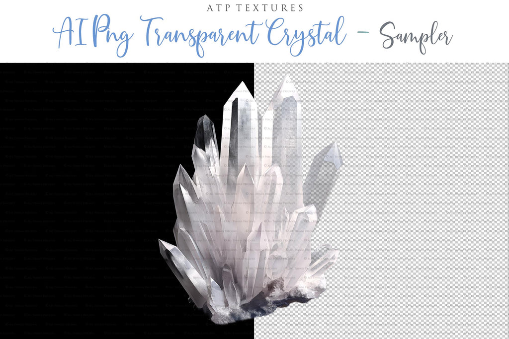 Quartz Rock Crystal overlays for clipart or Photography editing. Transparent clear see through digital files. High resolution graphic Assets for design. by ATP textures.