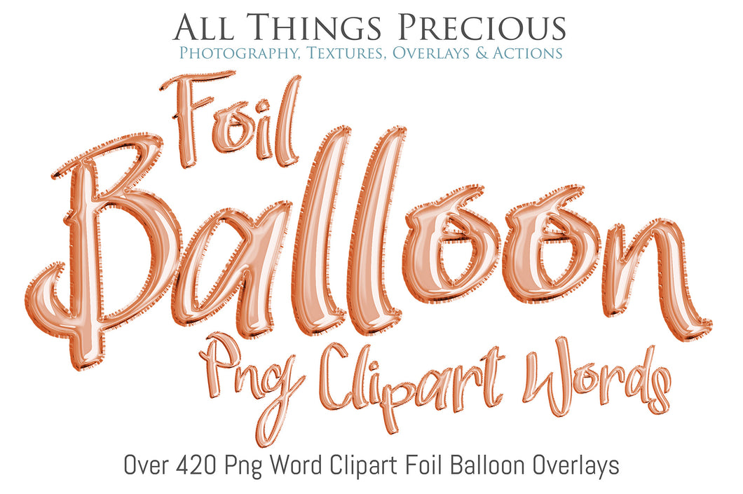 Copy of Copy of FOIL BALLOON LETTERS Clipart - ROSE - FREE DOWNLOAD
