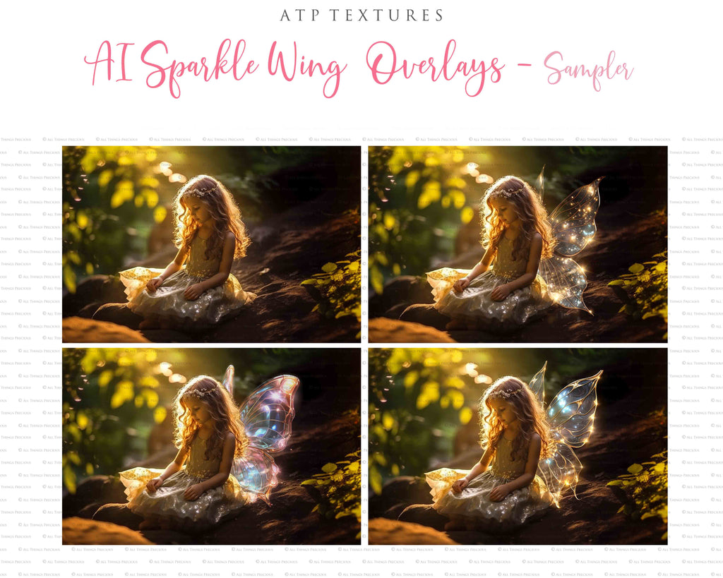 Fairy Wing Overlays For Photographers, Photoshop, Digital art. Transparent, high resolution, faery wings for photography. PNG overlays for fantasy digital art and Child portraiture. White fairy wings. Photo Overlays. Digital download. Graphic effects. Assets for photographers. ATP Textures