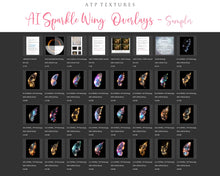 Load image into Gallery viewer, 90 AI Sparkle FAIRY WING Overlays Set 2

