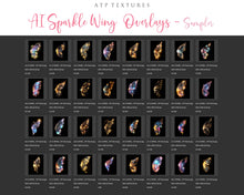 Load image into Gallery viewer, 90 AI Sparkle FAIRY WING Overlays Set 2
