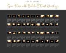 Load image into Gallery viewer, SUN FLARE, BOKEH and DUST Digital Overlays - Set 2
