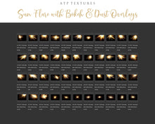 Load image into Gallery viewer, SUN FLARE, BOKEH and DUST Digital Overlays - Set 2
