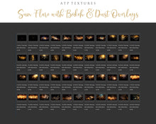 Load image into Gallery viewer, SUN FLARE, BOKEH and DUST Digital Overlays - Set 2
