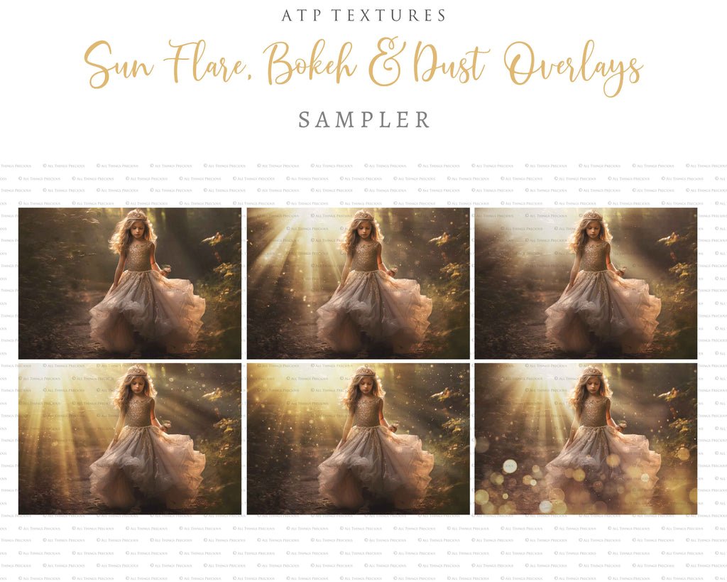 Lens flare, Sun flare overlays for photography, sunlight, light beams for summer sunshine photos. Photoshop, Digital scrapbooking. Transparent, high resolution files for photographers. Glowing overlays for fantasy digital art, Child portraiture. Digital download. Graphic effects. ATP Textures