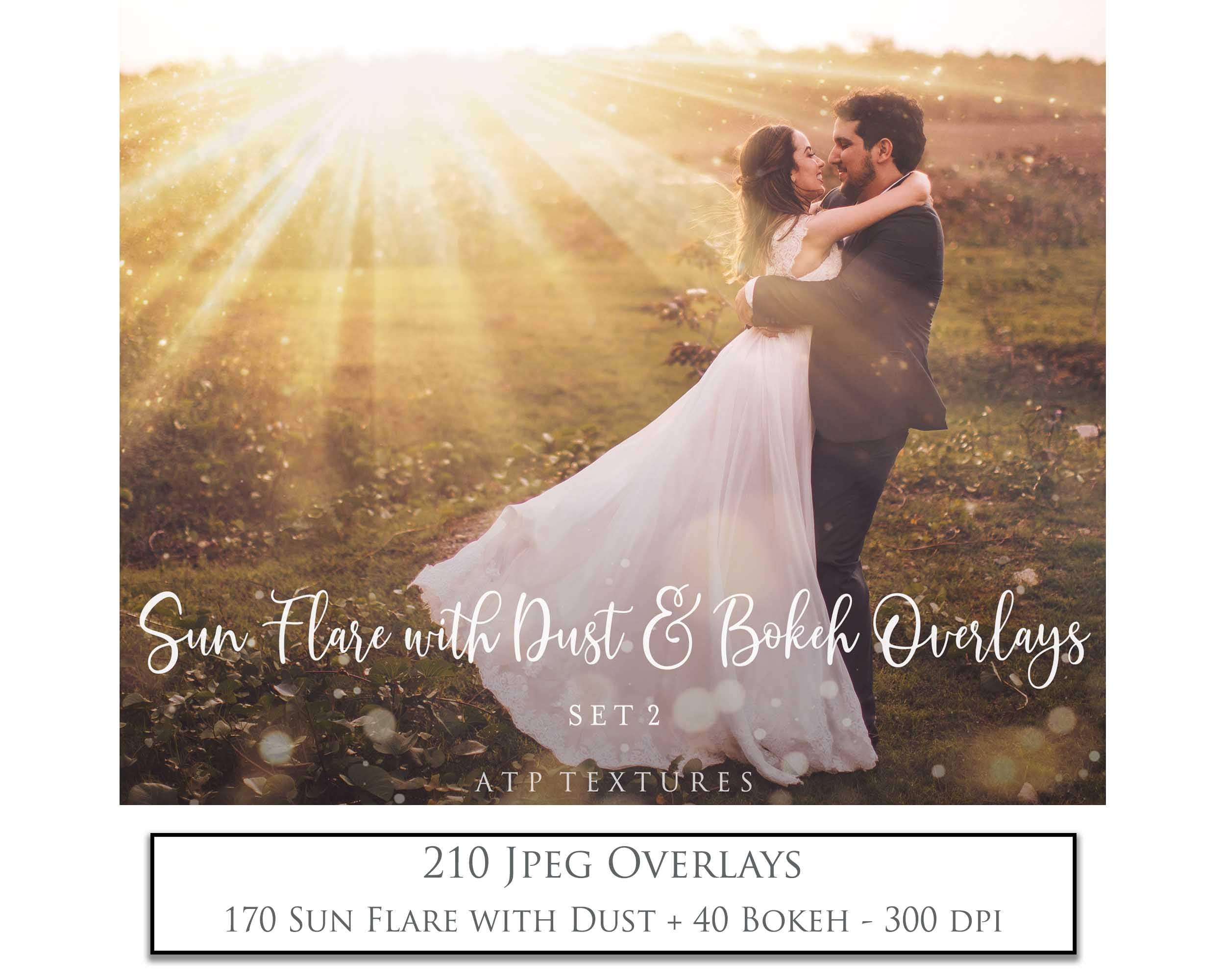 Lens flare, Sun flare overlays for photography, sunlight, light beams for summer sunshine photos. Photoshop, Digital scrapbooking. Transparent, high resolution files for photographers. Glowing overlays for fantasy digital art, Child portraiture. Digital download. Graphic effects. ATP Textures