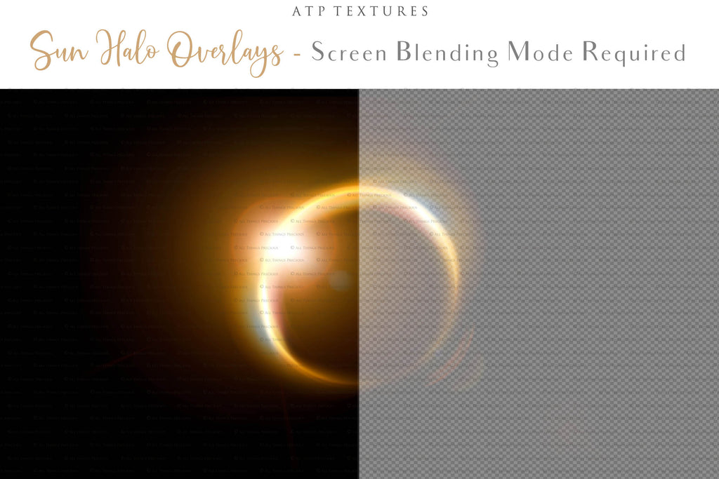 Sun flare Halo for digital photography. ATP Textures. High resolution digital download.