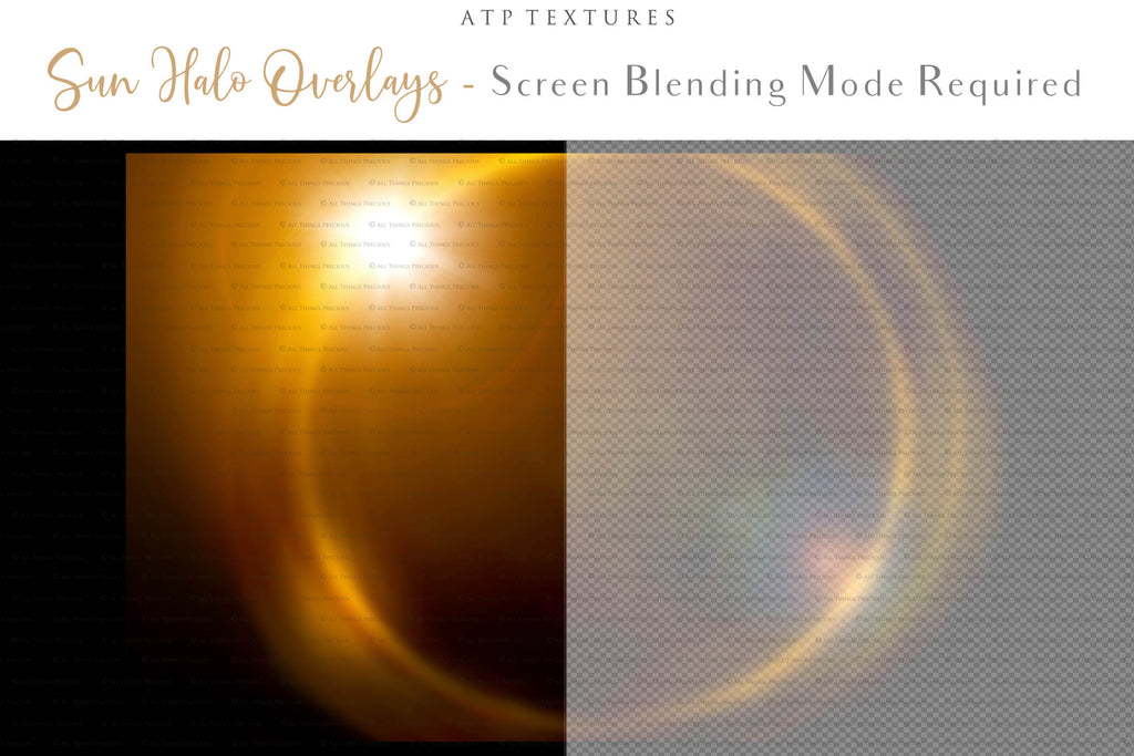 Sun flare Halo for digital photography. ATP Textures. High resolution digital download.