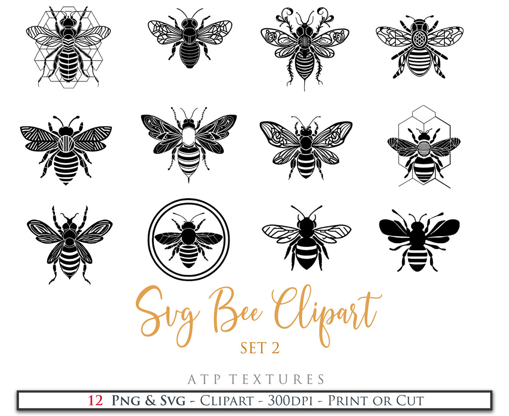 SVG Clipart for Cricut, Digital Art, Sublimation Print and Scrapbooking.Sweet Bees in High resolution.This is a digital product. This set includes 20 SVG & PNG Bee Clipart files. The PNG files are all in high resolution,300dpi.If you wish to use them for your fine art prints and photography edits without losing quality, you can!