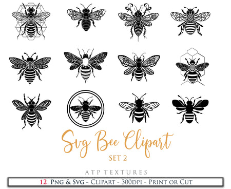 SVG Clipart for Cricut, Digital Art, Sublimation Print and Scrapbooking.Sweet Bees in High resolution.This is a digital product. This set includes 20 SVG & PNG Bee Clipart files. The PNG files are all in high resolution,300dpi.If you wish to use them for your fine art prints and photography edits without losing quality, you can!