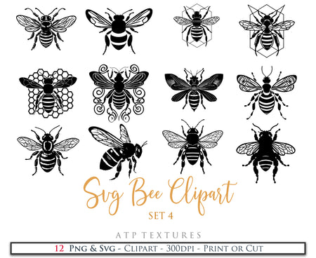 SVG Clipart for Cricut, Digital Art, Sublimation Print and Scrapbooking.Sweet Bees in High resolution.This is a digital product. This set includes 20 SVG & PNG Bee Clipart files. The PNG files are all in high resolution,300dpi.If you wish to use them for your fine art prints and photography edits without losing quality, you can! ATP Textures