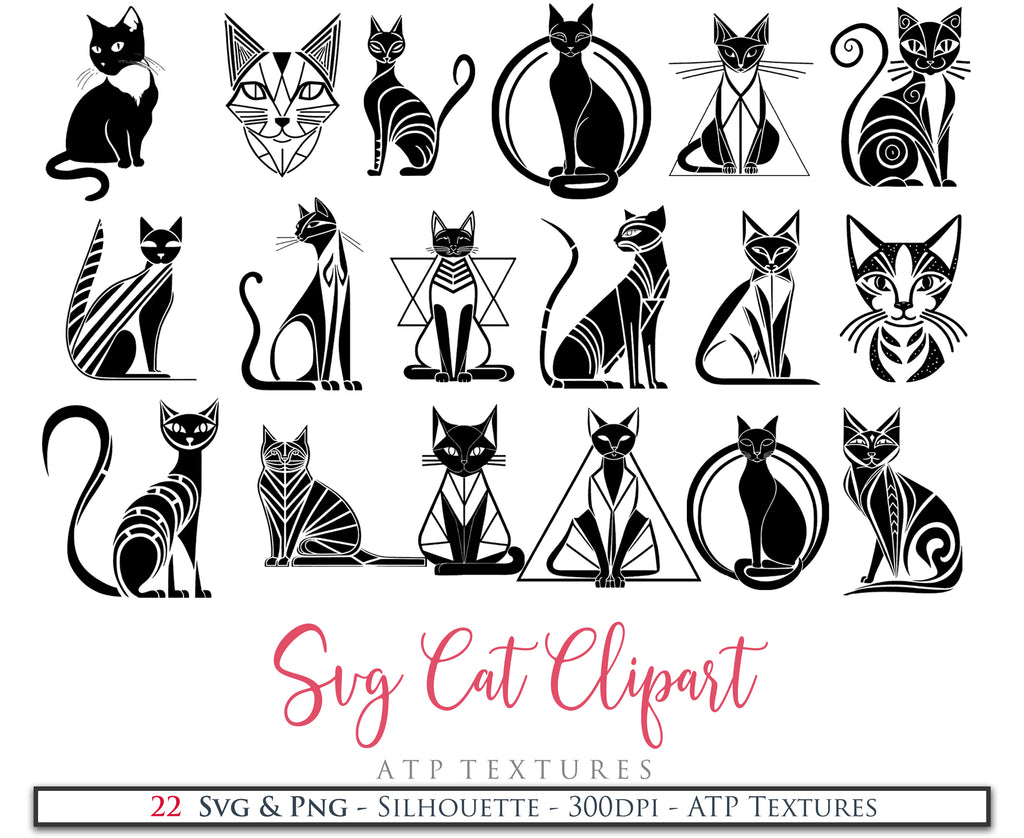 SVG Clipart for Cricut, Digital Art, Sublimation Print and Scrapbooking.Sweet Bees in High resolution.This is a digital product. This set includes 20 SVG & PNG Cat Clipart. The PNG files are all in high resolution,300dpi.If you wish to use them for your fine art prints and photography edits without losing quality, you can! ATP Textures