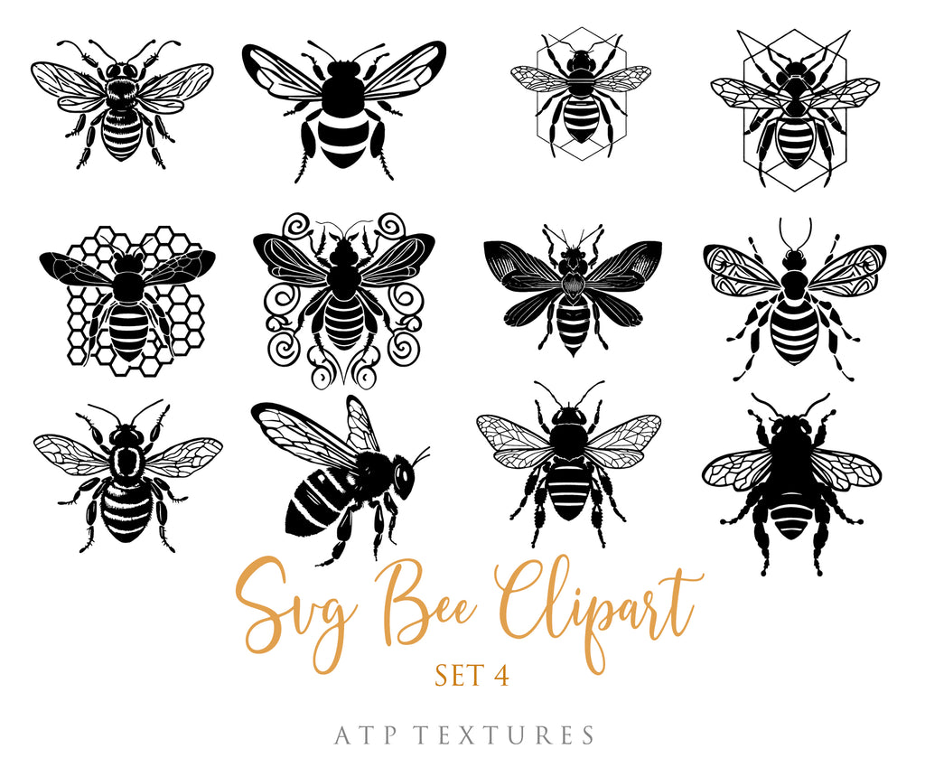 SVG Clipart for Cricut, Digital Art, Sublimation Print and Scrapbooking.Sweet Bees in High resolution.This is a digital product. This set includes 20 SVG & PNG Bee Clipart files. The PNG files are all in high resolution,300dpi.If you wish to use them for your fine art prints and photography edits without losing quality, you can! ATP Textures