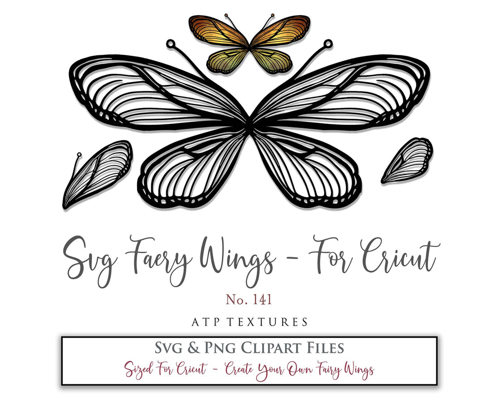 SVG, PNG Clipart, Fairy Wings, for Cricut and Silhouette Machine. Cut out and make your own real fairy wings. For Costumes, Halloween, Cosplay Wings, Adult Wings, Child size wings. Use them for Wedding invitations, sublimation print  or decorations.