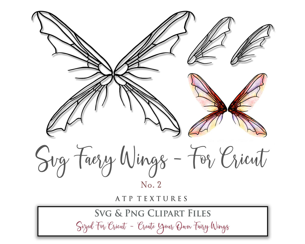 SVG & PNG Fairy/Angel Wing files for Cricut, Silhouette Cameo and other Cutting Machines. Create wearable fairy wings, all sizes. Perfect for Halloween Costumes, Fantasy, Cosplay, Photography. Prints, Wedding, Engagement, Baby Shower invitations, Sublimation Printing, Clip Art and more. Cut and assemble. ATP Textures.