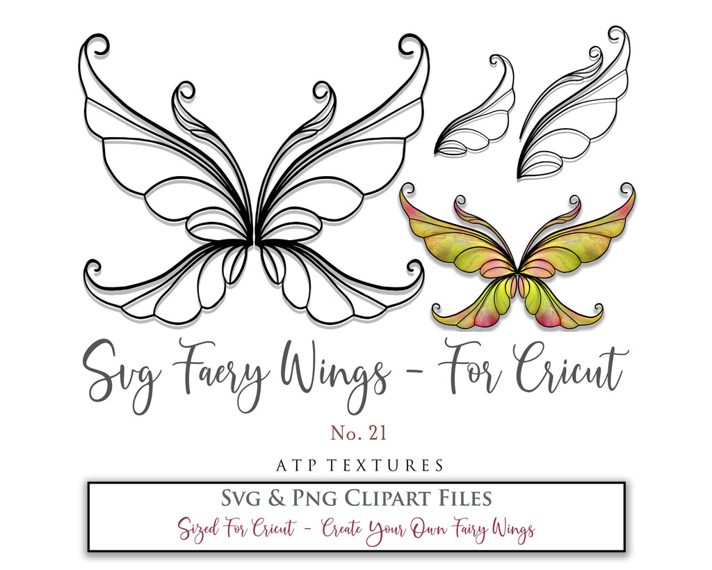 SVG & PNG Fairy/Angel Wing files for Cricut, Silhouette Cameo and other Cutting Machines. Create wearable fairy wings, all sizes. Perfect for Halloween Costumes, Fantasy, Cosplay, Photography. Prints, Wedding, Engagement, Baby Shower invitations, Sublimation Printing, Clip Art and more. Cut and assemble. ATP Textures.