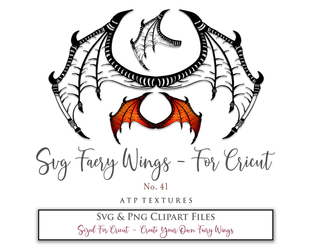 SVG & PNG Fairy/Angel Wing files for Cricut, Silhouette Cameo and other Cutting Machines. Create wearable fairy wings, all sizes. Perfect for Halloween Costumes, Fantasy, Cosplay, Photography. Prints, Wedding, Engagement, Baby Shower invitations, Sublimation Printing, Clip Art and more. Cut and assemble. ATP Textures.