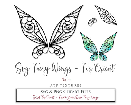 SVG & PNG Fairy/Angel Wing files for Cricut, Silhouette Cameo and other Cutting Machines. Create wearable fairy wings, all sizes. Perfect for Halloween Costumes, Fantasy, Cosplay, Photography. Prints, Wedding, Engagement, Baby Shower invitations, Sublimation Printing, Clip Art and more. Cut and assemble. ATP Textures.