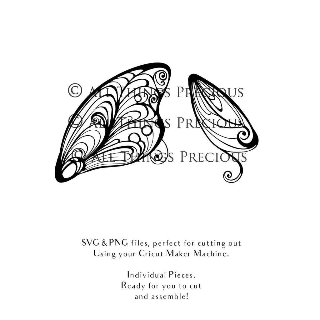 SVG FAIRY WINGS for CRICUT - Set 129