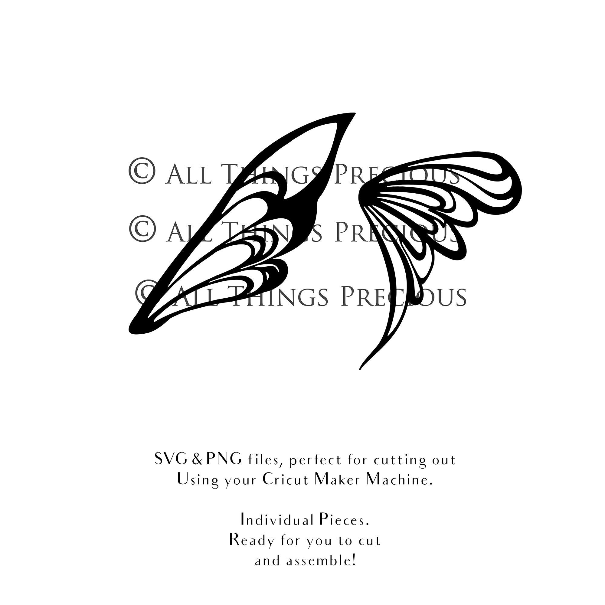 SVG FAIRY WINGS for CRICUT - Set 130