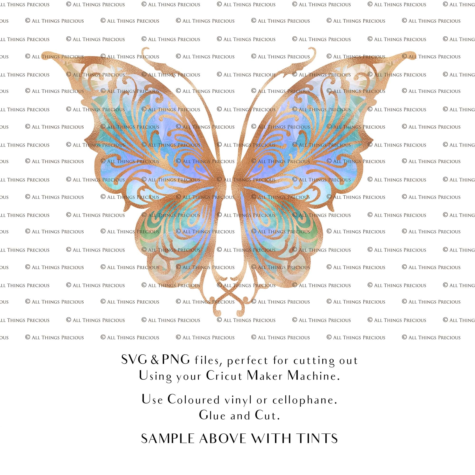 SVG, PNG Clipart, Fairy Wings, for Cricut and Silhouette Machine. Cut out and make your own real fairy wings. For Costumes, Halloween, Cosplay Wings, Adult Wings, Child size wings. Use them for Wedding invitations, sublimation print  or decorations.