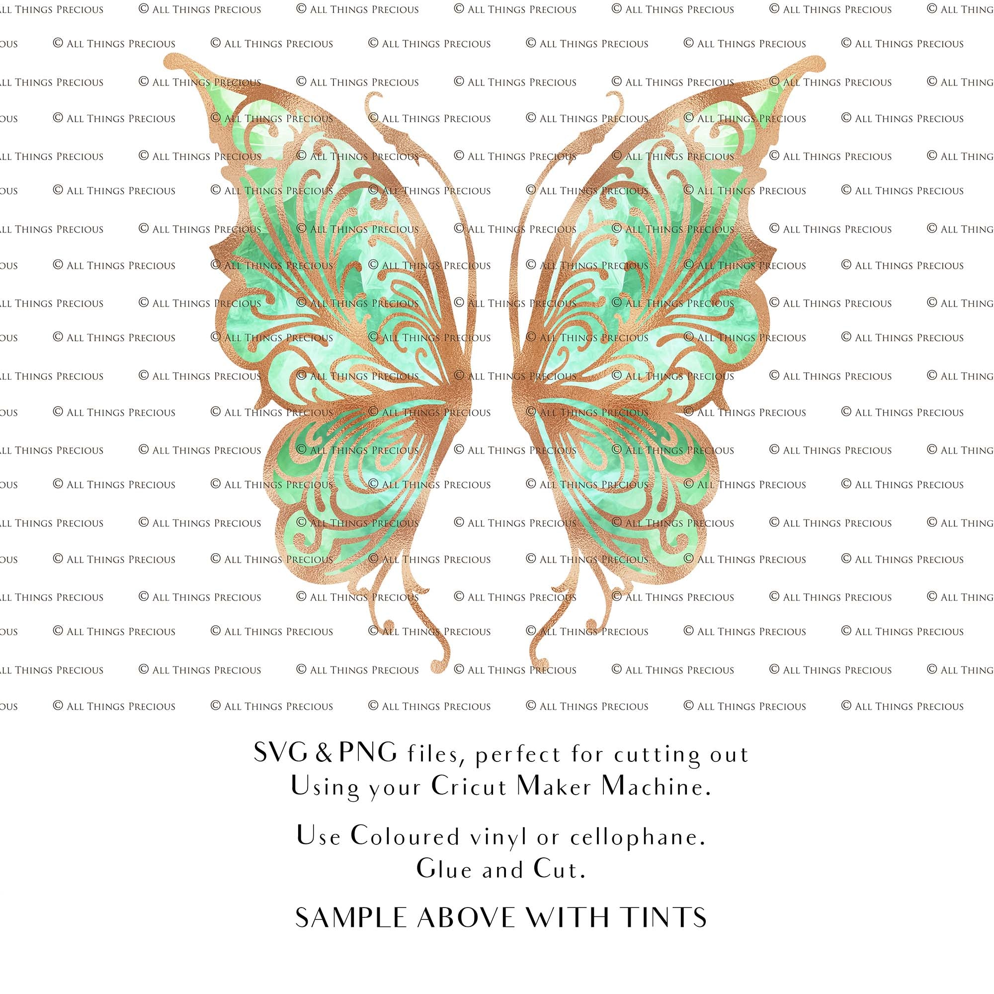 SVG, PNG Clipart, Fairy Wings, for Cricut and Silhouette Machine. Cut out and make your own real fairy wings. For Costumes, Halloween, Cosplay Wings, Adult Wings, Child size wings. Use them for Wedding invitations, sublimation print  or decorations.