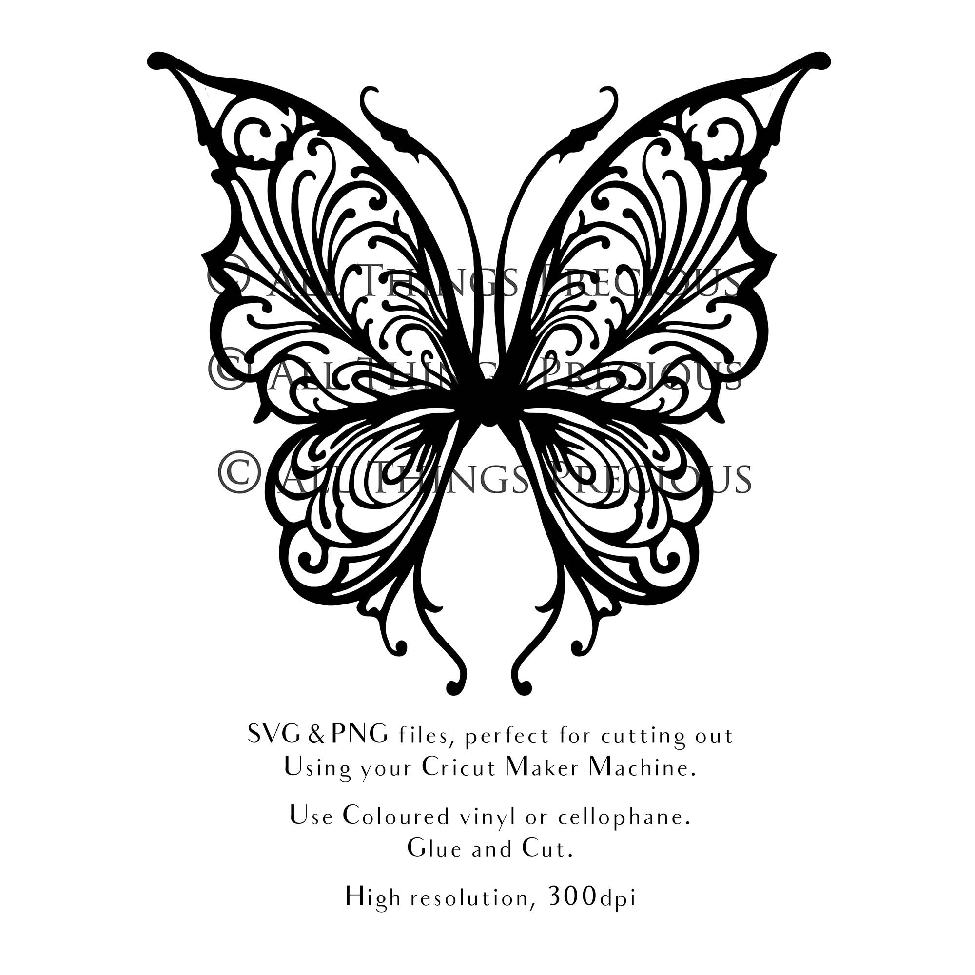SVG, PNG Clipart, Fairy Wings, for Cricut and Silhouette Machine. Cut out and make your own real fairy wings. For Costumes, Halloween, Cosplay Wings, Adult Wings, Child size wings. Use them for Wedding invitations, sublimation print  or decorations.