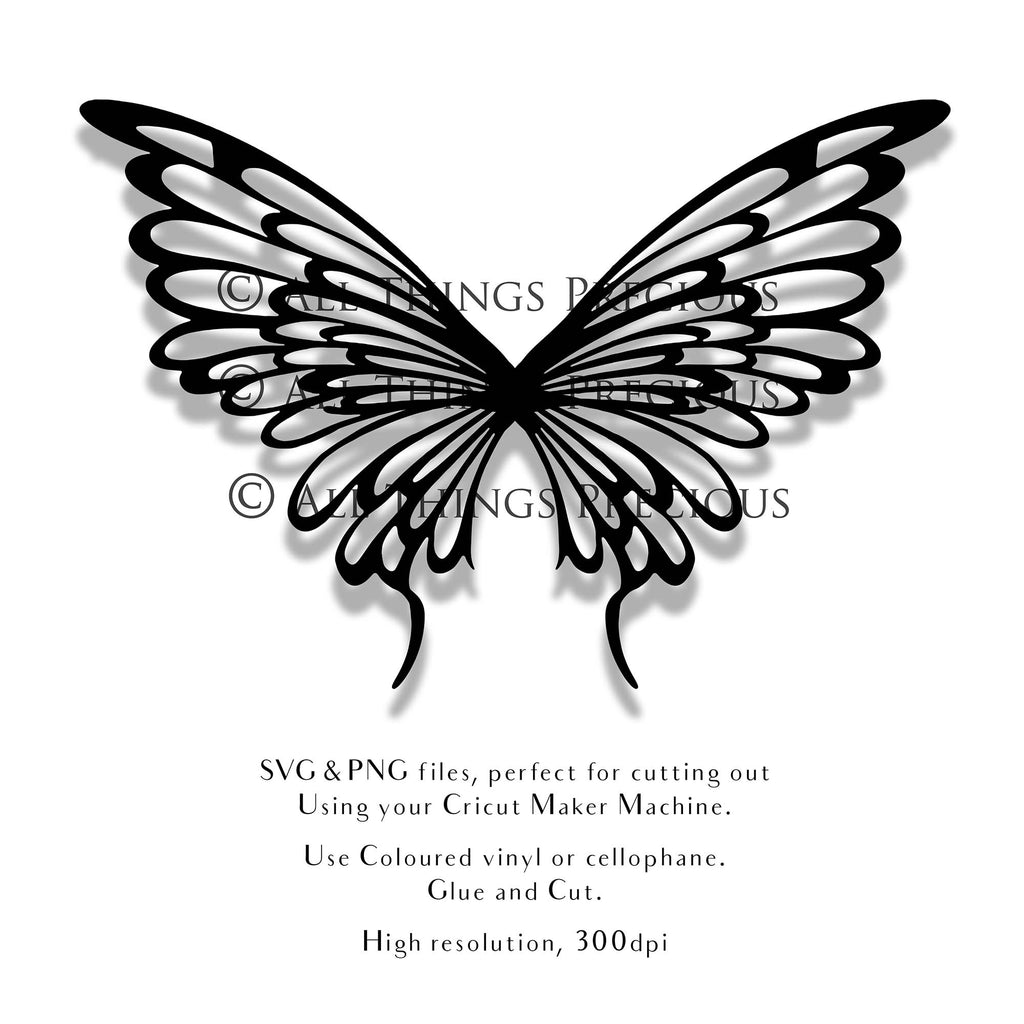 SVG, PNG Clipart, Fairy Wings, for Cricut and Silhouette Machine. Cut out and make your own real fairy wings. For Costumes, Halloween, Cosplay Wings, Adult Wings, Child size wings. Use them for Wedding invitations, sublimation print  or decorations.