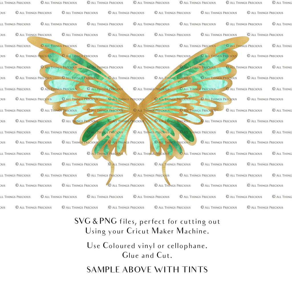 SVG, PNG Clipart, Fairy Wings, for Cricut and Silhouette Machine. Cut out and make your own real fairy wings. For Costumes, Halloween, Cosplay Wings, Adult Wings, Child size wings. Use them for Wedding invitations, sublimation print  or decorations.