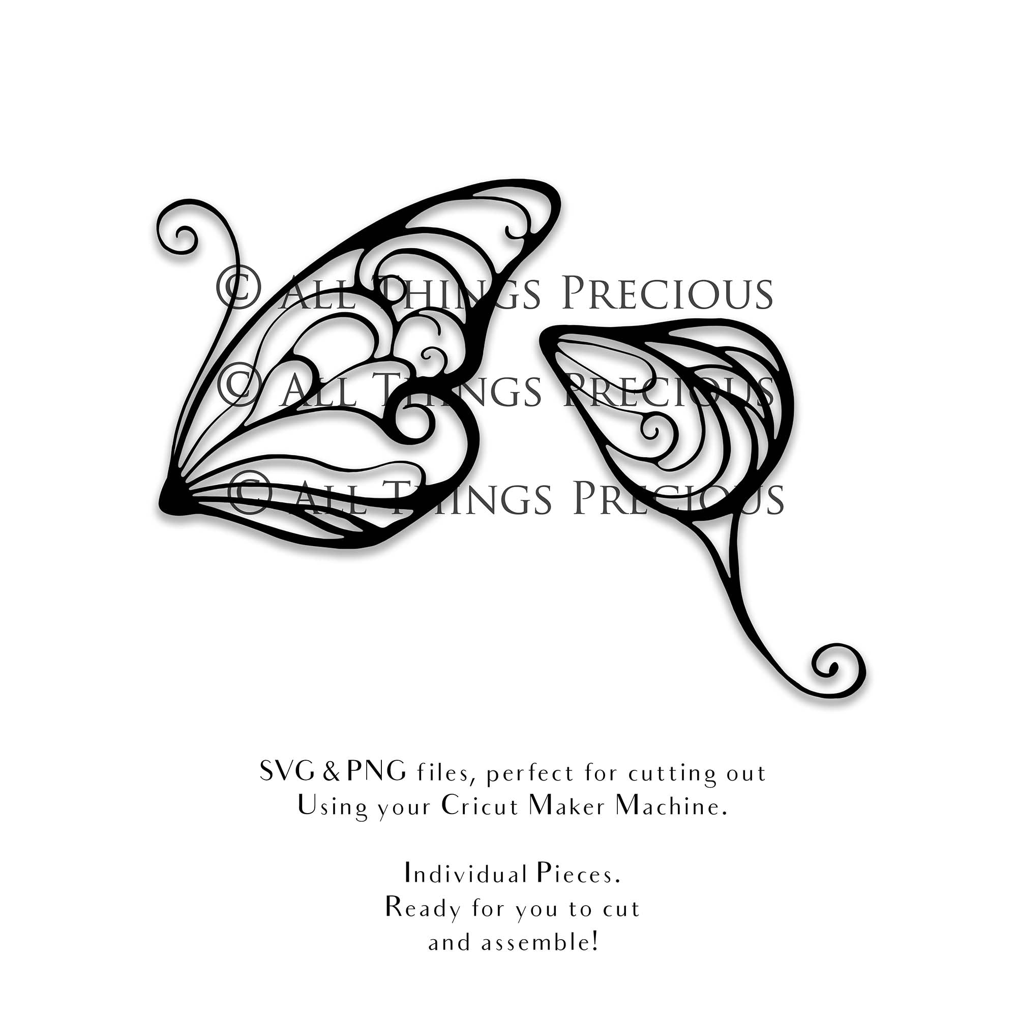 SVG FAIRY WINGS for CRICUT - Set 135