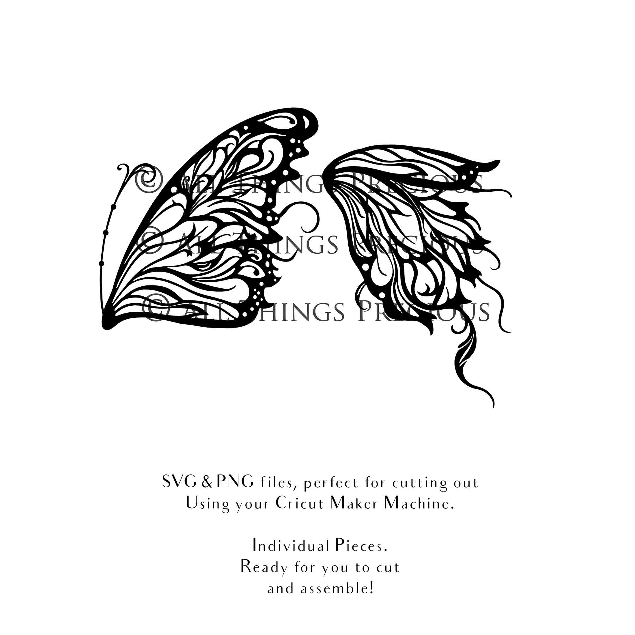 SVG FAIRY WINGS for CRICUT - Set 136