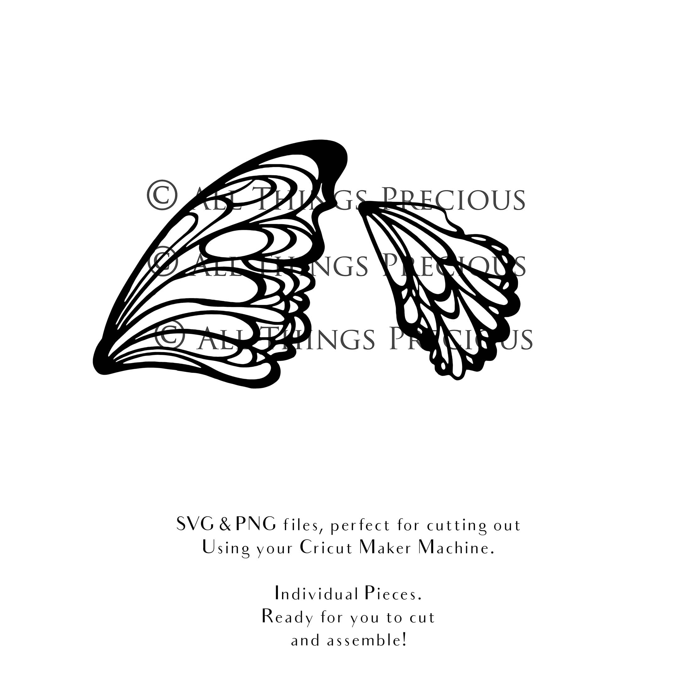 SVG FAIRY WINGS for CRICUT - Set 137