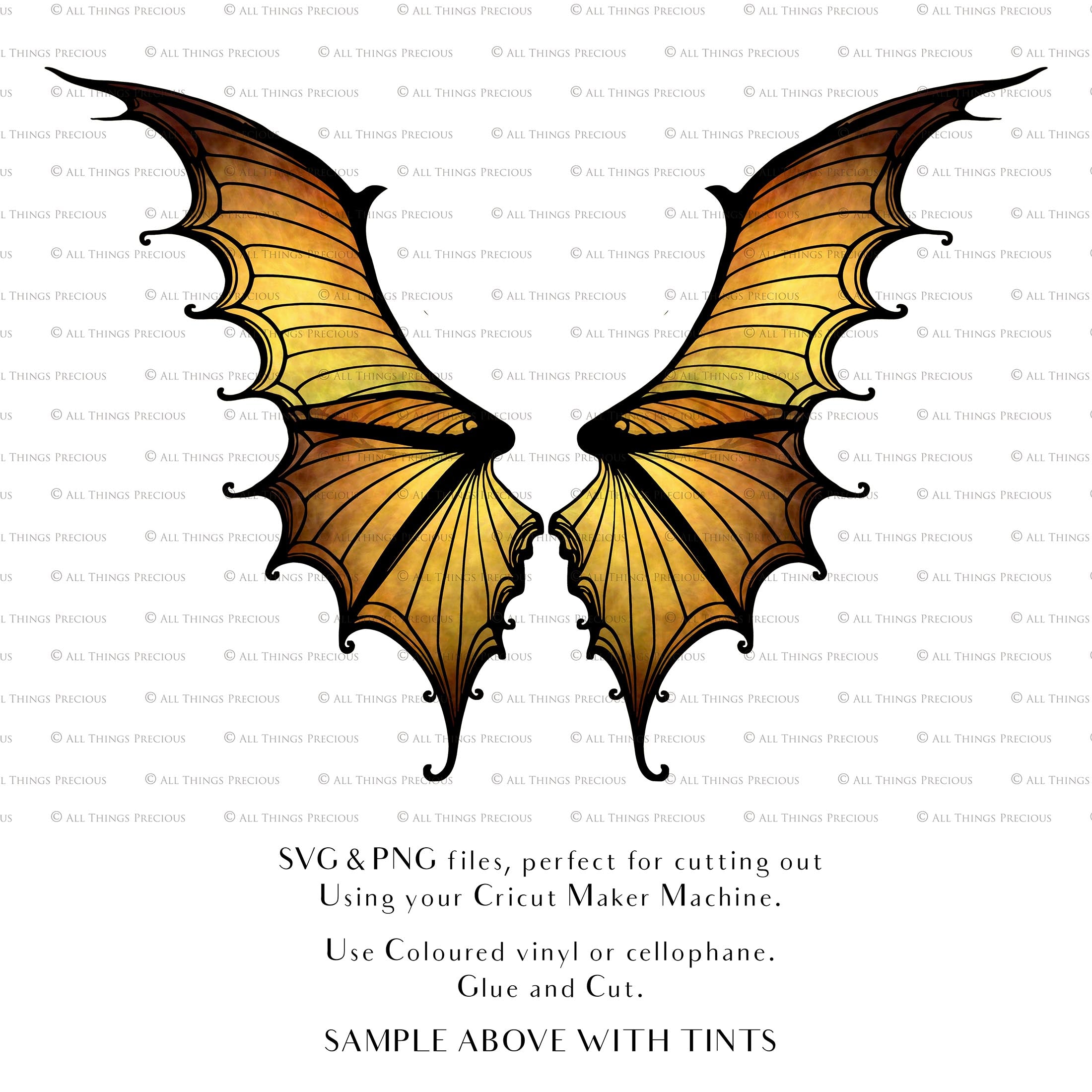 SVG & PNG Fairy Wing files for Cricut or Silhouette Cameo Cutting Machine. To create wearable fairy wings, in adult or children sizes.  Use this clipart design for Halloween Costumes, Fantasy or Cosplay or photography. Or use as ephemera in weddings, engagements or baby shower invitations. These are Individual wing parts, for you to cut and assemble. This is a digital product. 