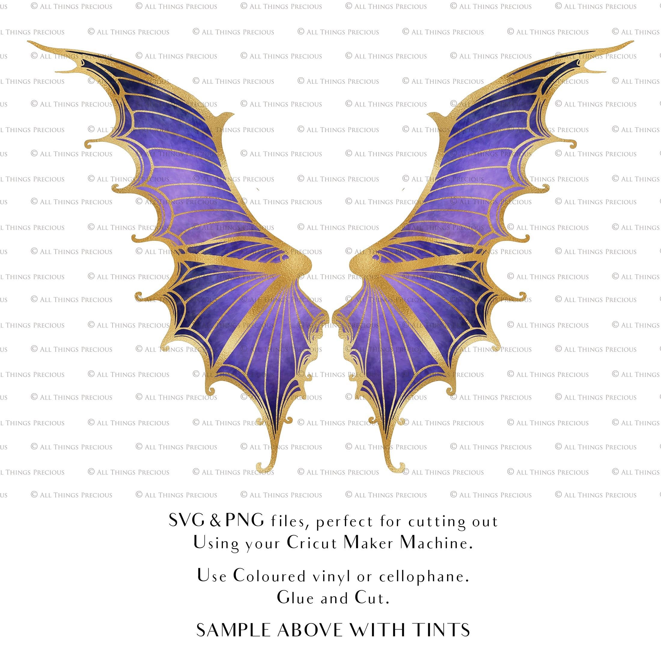 SVG & PNG Fairy Wing files for Cricut or Silhouette Cameo Cutting Machine. To create wearable fairy wings, in adult or children sizes.  Use this clipart design for Halloween Costumes, Fantasy or Cosplay or photography. Or use as ephemera in weddings, engagements or baby shower invitations. These are Individual wing parts, for you to cut and assemble. This is a digital product. 