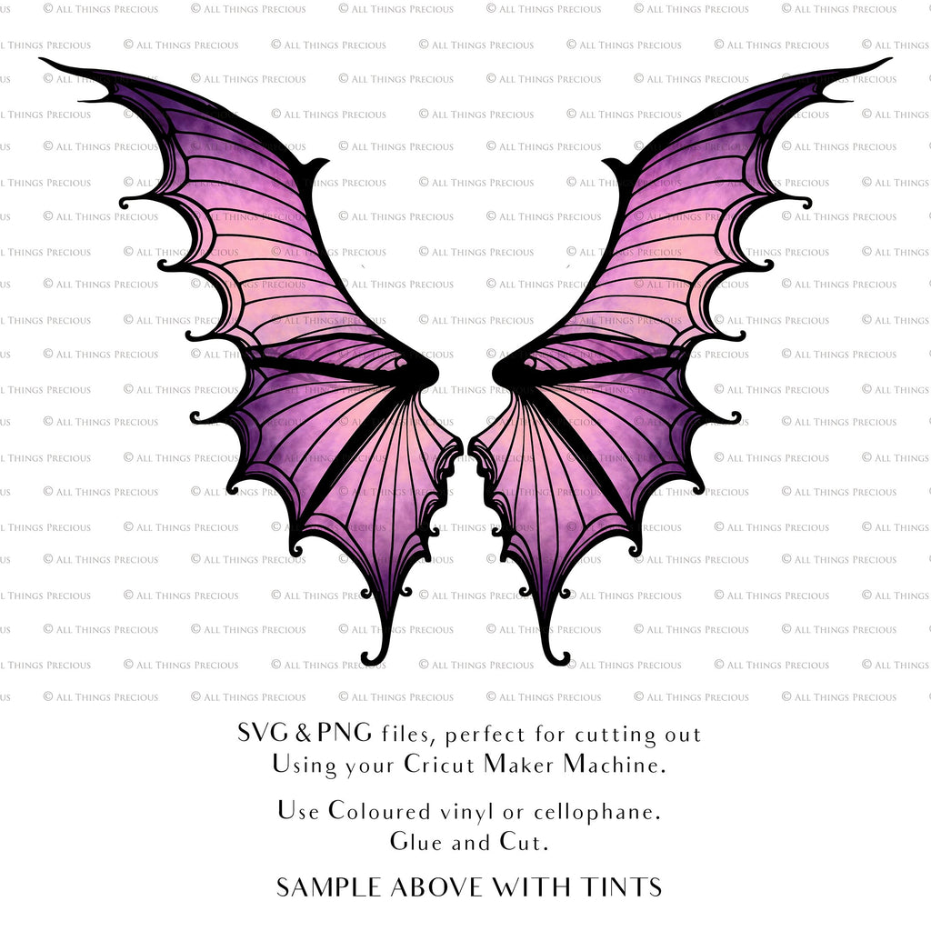 SVG & PNG Fairy Wing files for Cricut or Silhouette Cameo Cutting Machine. To create wearable fairy wings, in adult or children sizes.  Use this clipart design for Halloween Costumes, Fantasy or Cosplay or photography. Or use as ephemera in weddings, engagements or baby shower invitations. These are Individual wing parts, for you to cut and assemble. This is a digital product. 