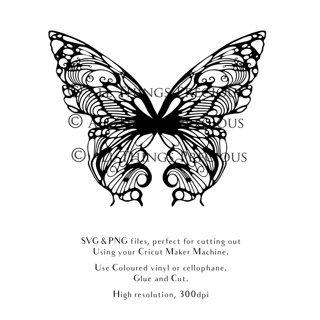 SVG, PNG Clipart, Fairy Wings, for Cricut and Silhouette Machine. Cut out and make your own real fairy wings. For Costumes, Halloween, Cosplay Wings, Adult Wings, Child size wings. Use them for Wedding invitations, sublimation print  or decorations.