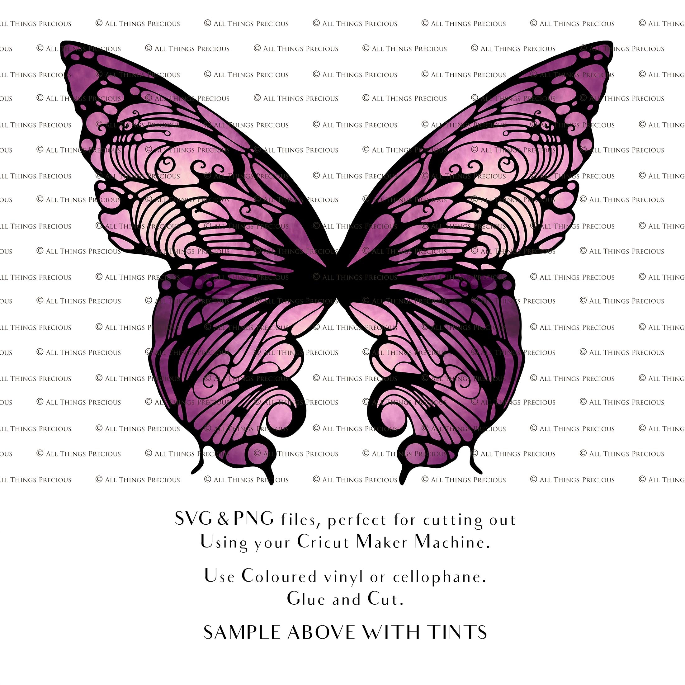 SVG, PNG Clipart, Fairy Wings, for Cricut and Silhouette Machine. Cut out and make your own real fairy wings. For Costumes, Halloween, Cosplay Wings, Adult Wings, Child size wings. Use them for Wedding invitations, sublimation print  or decorations.